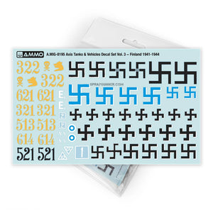 AMMO by MIG Decal Sheets - Axis Tanks & Vehicles Decal Set Vol. 3 - Finland 1941-1944 (1/35 scale)