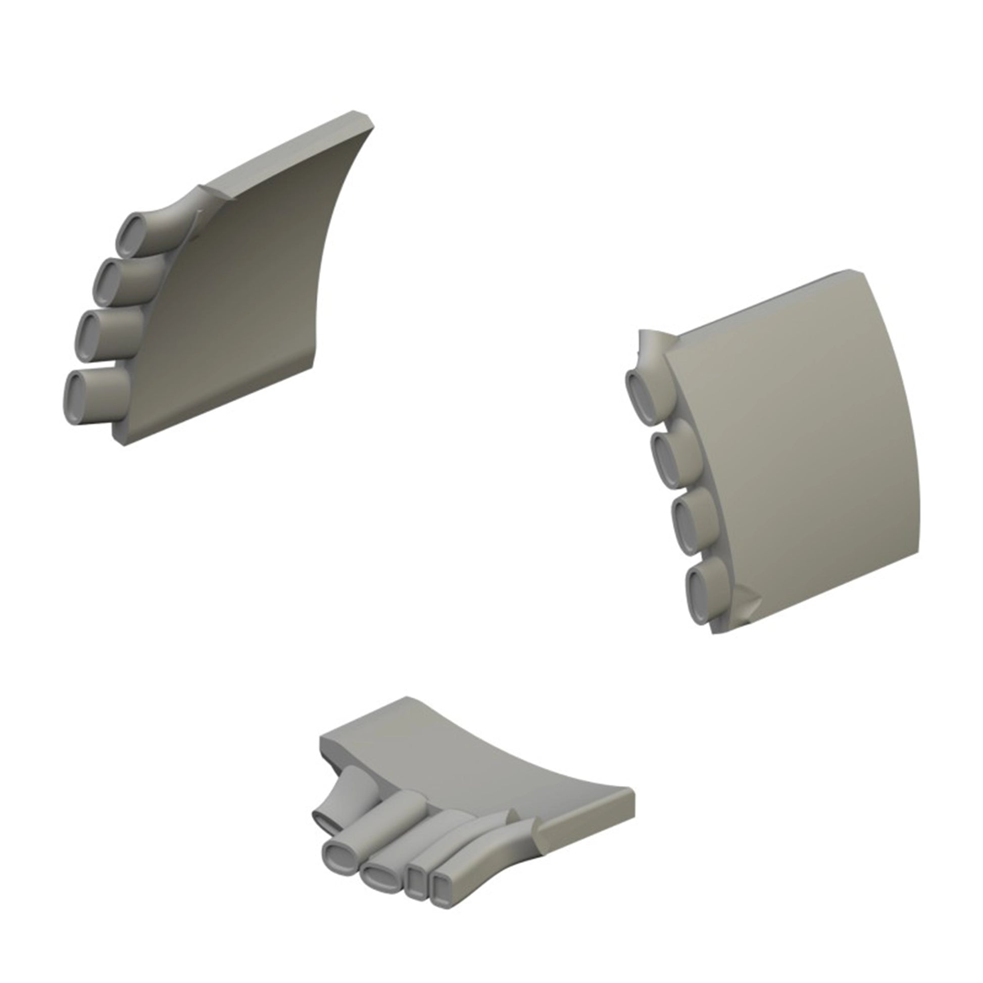 Exhaust components from AMMO by MIG Focke Wulf 190 A-5 1/48 scale model kit showcasing intricate resin detailing for realism.
