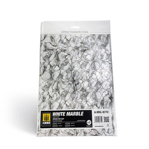 AMMO by MIG White Marble. Round Die-cut for Bases for Wargames - 2 pcs.
