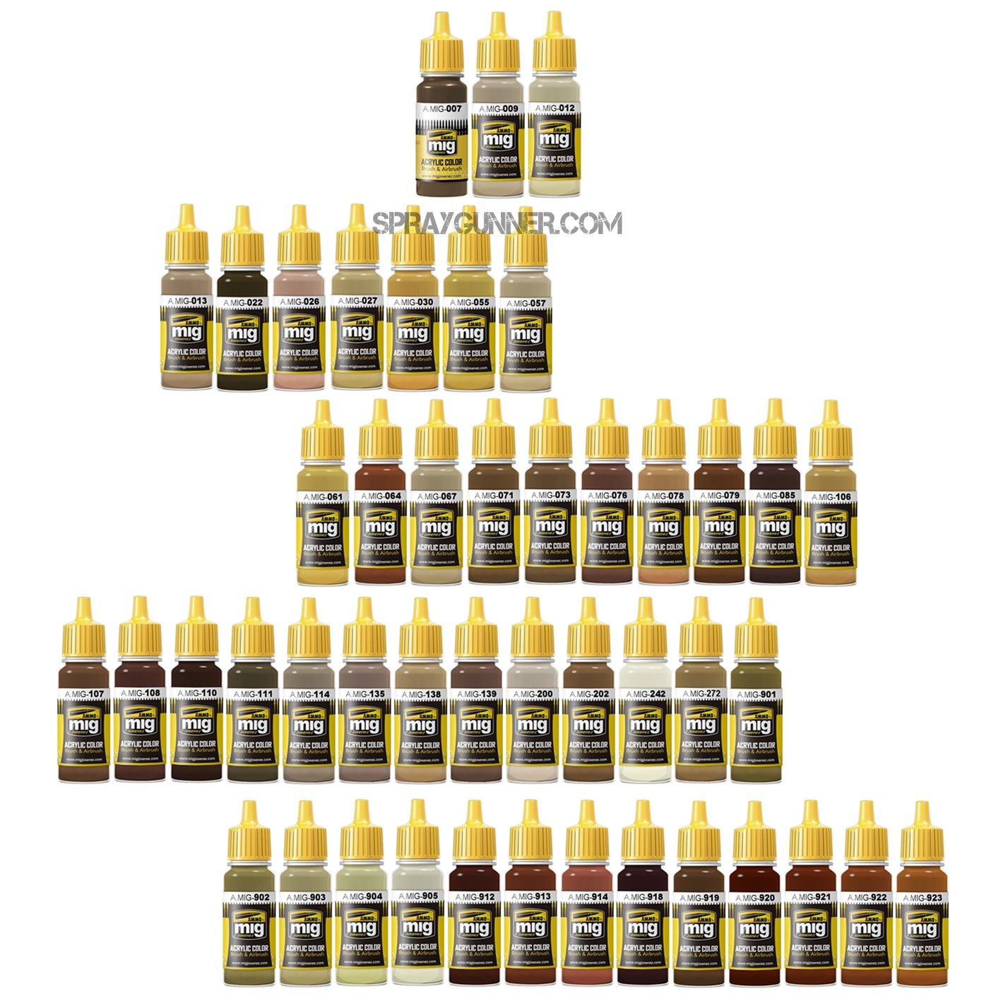 AMMO by MIG Tan/Brown Collection Paint Set