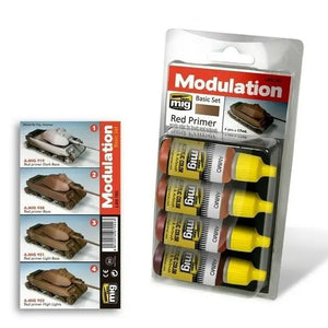 AMMO by MIG Acrylic Modulation Sets - RED PRIMER MODULATION SET - SprayGunner