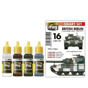 AMMO by MIG Acrylic Sets - BRITISH BERLIN CAMOUFLAGE COLORS 1988-1991