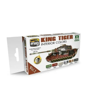 AMMO by MIG Acrylic Sets - KING TIGER INTERIOR COLOR (SPECIAL TAKOM EDITION) VOL.1 - SprayGunner