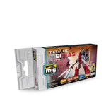 AMMO by MIG Acrylic Sets - METALLIC MECHAS COLOR SET - SprayGunner