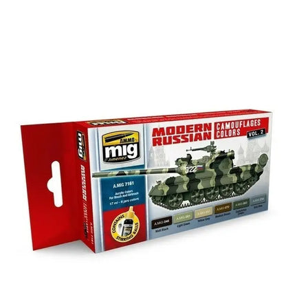 AMMO by MIG Acrylic Sets - MODERN RUSSIAN CAMO COLORS VOL.2 - SprayGunner