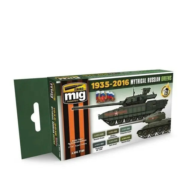 AMMO by MIG Acrylic Sets - MYTHICAL RUSSIAN GREEN COLORS 1935-2016