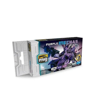 AMMO by MIG Acrylic Sets - PURPLE MECHAS COLOR SET - SprayGunner