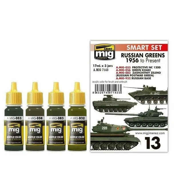 AMMO by MIG Acryl-Sets - RUSSIAN GREENS - 1956 BIS HEUTE