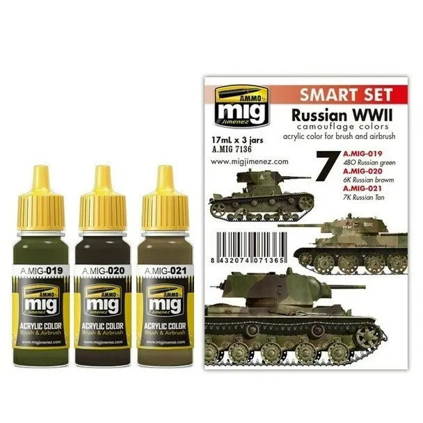 AMMO by MIG Acrylic Sets - RUSSIAN WWII COLORS SET