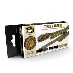 AMMO by MIG Acrylic Sets- TIRES AND TRACKS