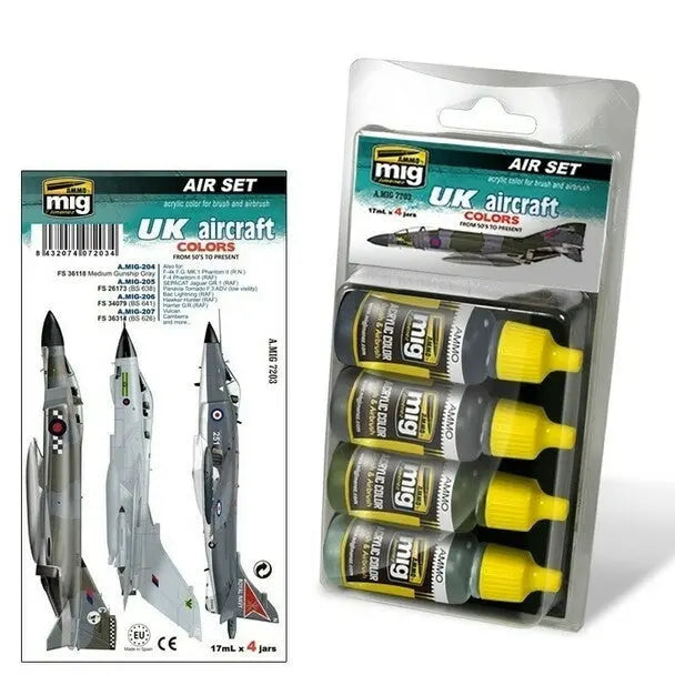 AMMO by MIG Acrylic Sets - UK AIRCRAFT COLORS from 50's to present