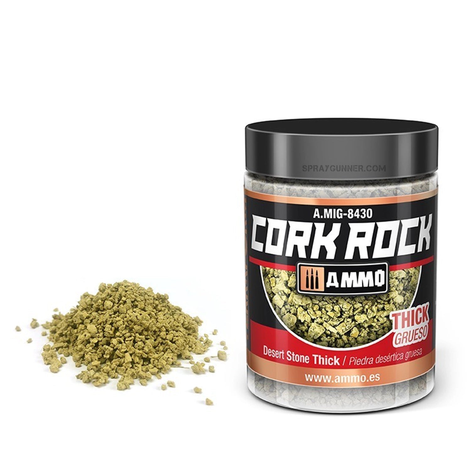 AMMO by MIG CREATE CORK Desert Stone Thick (Jar 100mL) AMMO by Mig Jimenez at SprayGunner