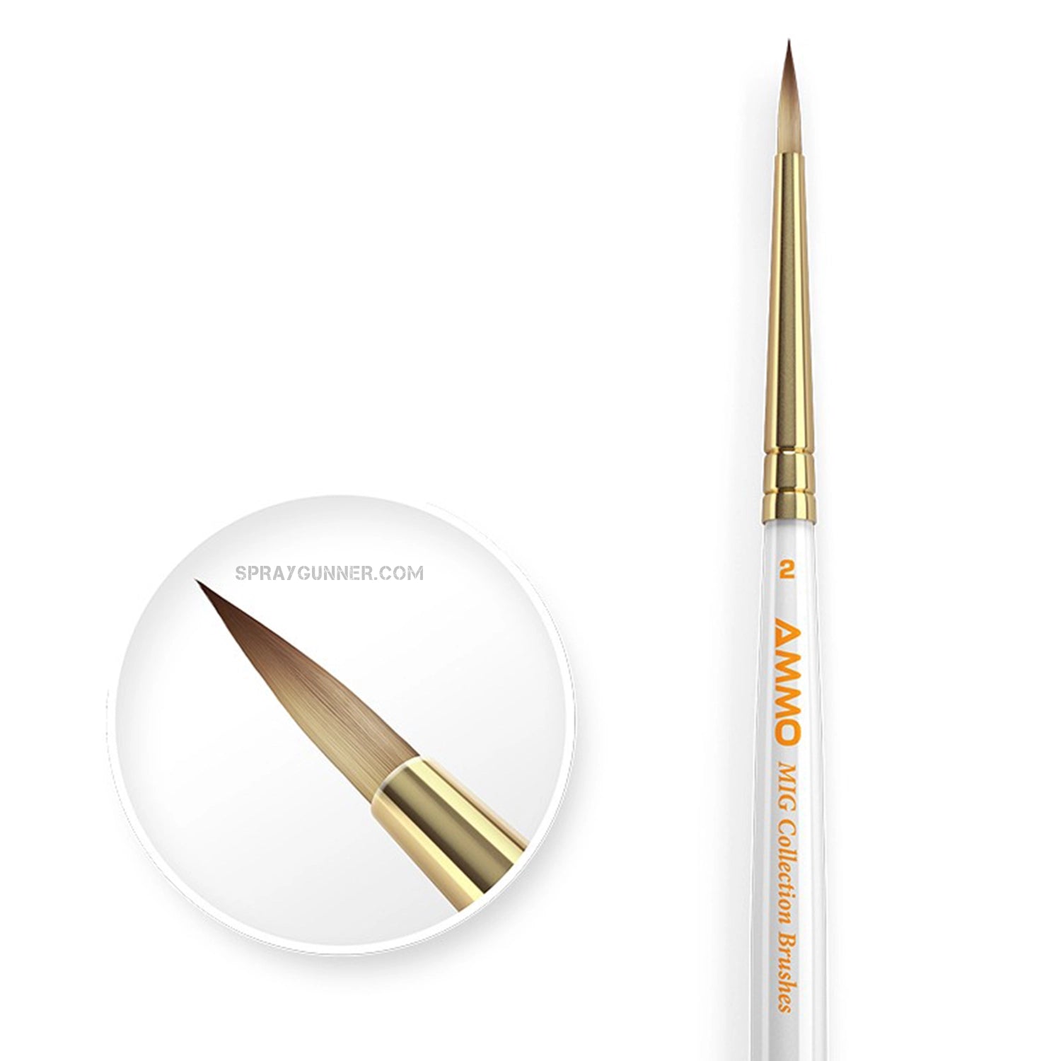 AMMO by MIG Collection Brushes - Conical Ø2 Brush AMMO by Mig Jimenez at SprayGunner