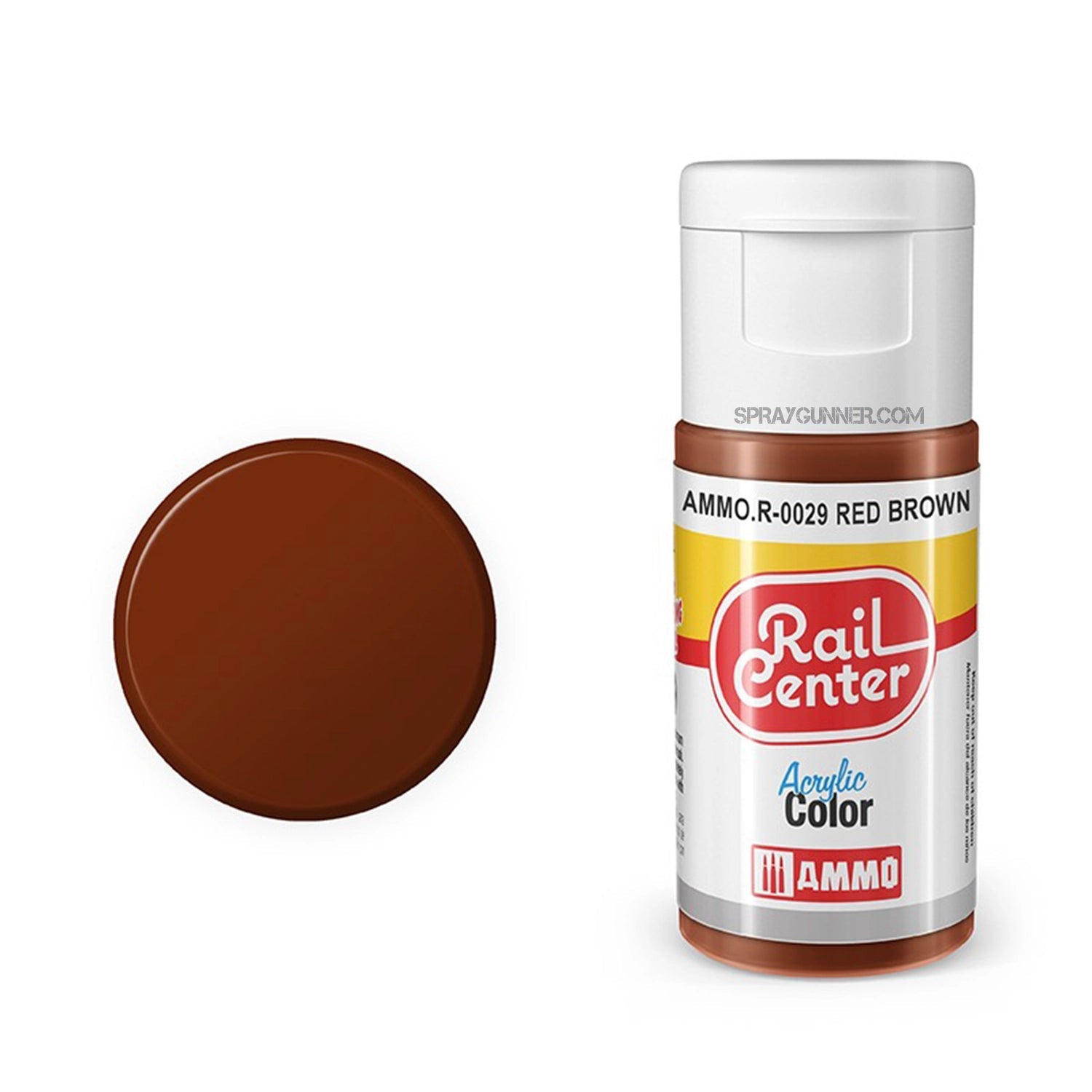 AMMO by MIG Rail Center Acrylic Color - Red Brown (15ml) AMMO by Mig Jimenez