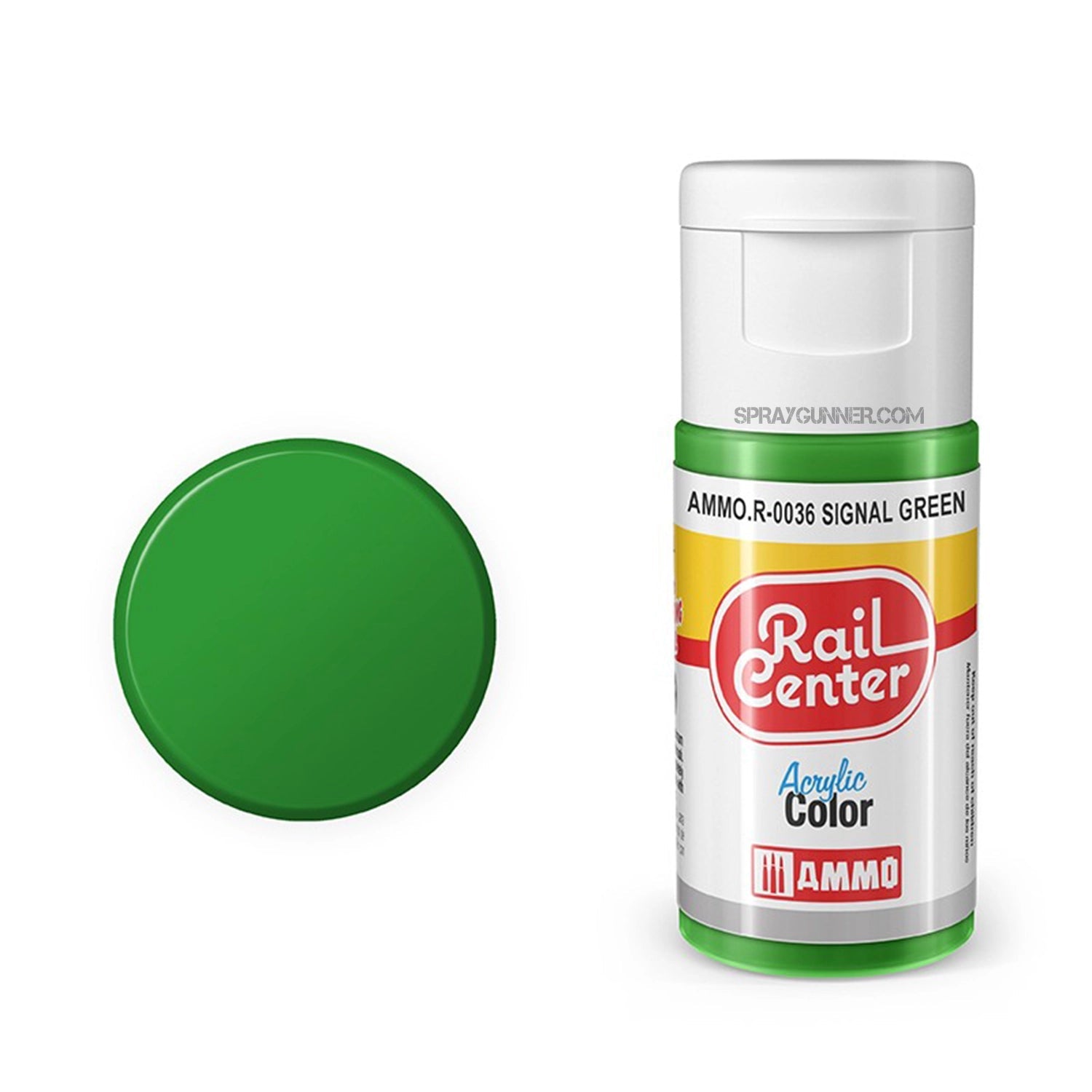 AMMO by MIG Rail Center Acrylic Color - Signal Green (15ml) AMMO by Mig Jimenez