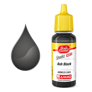 AMMO by MIG Rail Center Matt Shader Ash Black 17ml AMMO by Mig Jimenez at SprayGunner