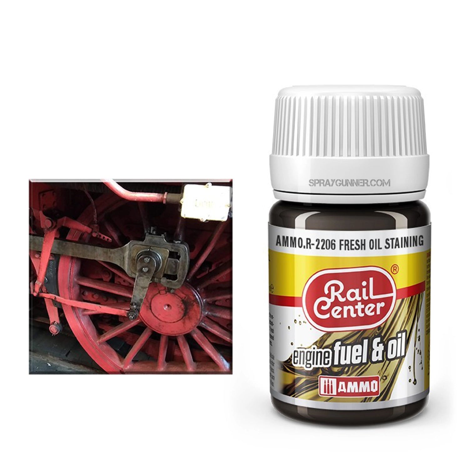 AMMO by MIG Rail Center Nature Effects- Fresh Oil Staining (35 mL) AMMO by Mig Jimenez at SprayGunner