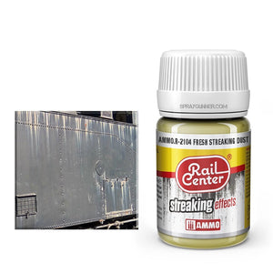 AMMO by MIG Rail Center Streaking Effects- Fresh Streaking Dust (35 mL) AMMO by Mig Jimenez at SprayGunner
