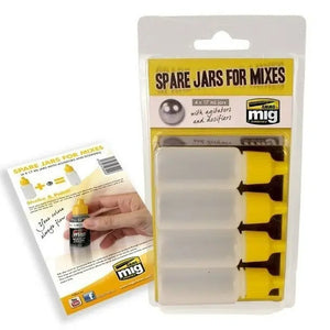 AMMO by MIG Spare Jars with Agitators and Dosifiers (4 x 17ml) - SprayGunner