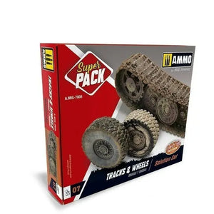 AMMO by MIG Weathering Sets TRACKS & WHEELS SUPER PACK