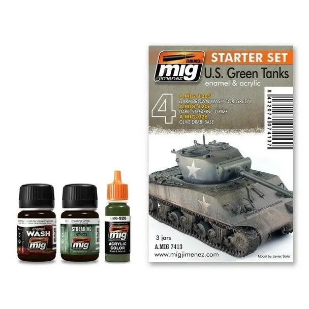 AMMO by MIG Weathering Starter Sets US Green Vehicles Set