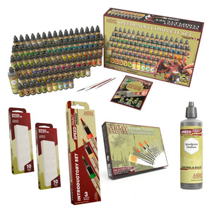 The Army Painter Speedpaint Master Bundle – Complete Set, Markers, Brushes & Medium