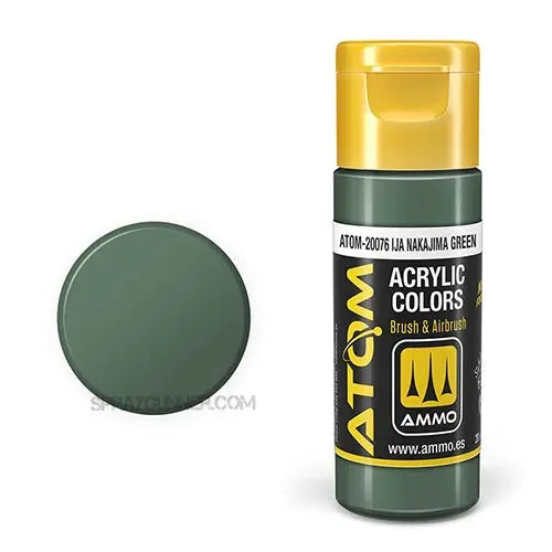 ATOM Acrylic Colors: IJA Nakajima Green AMMO by Mig Jimenez