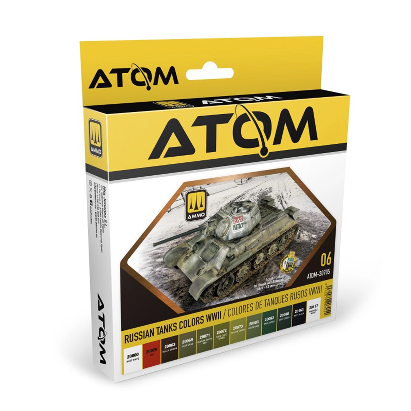 ATOM Russian Tanks Colors WWII Set