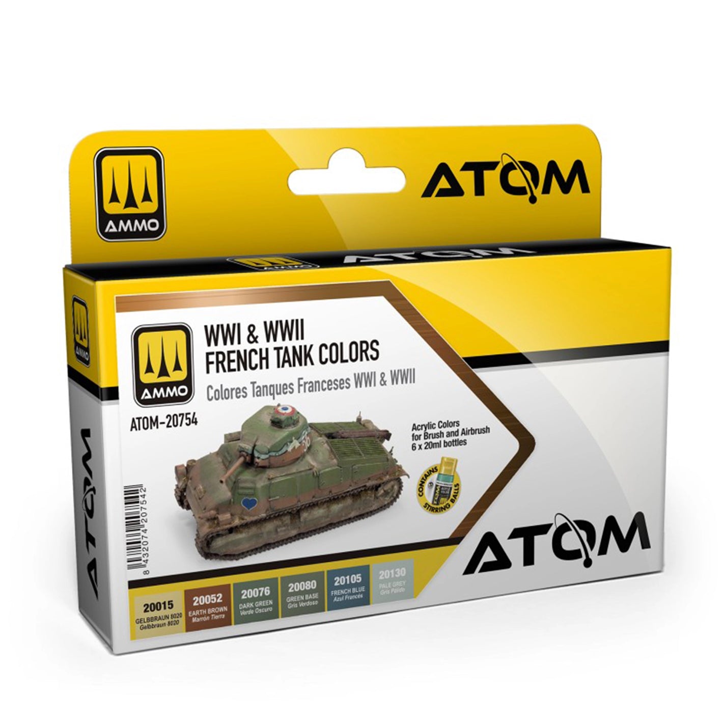 ATOM WWI & WW2 French Tank Colors Set