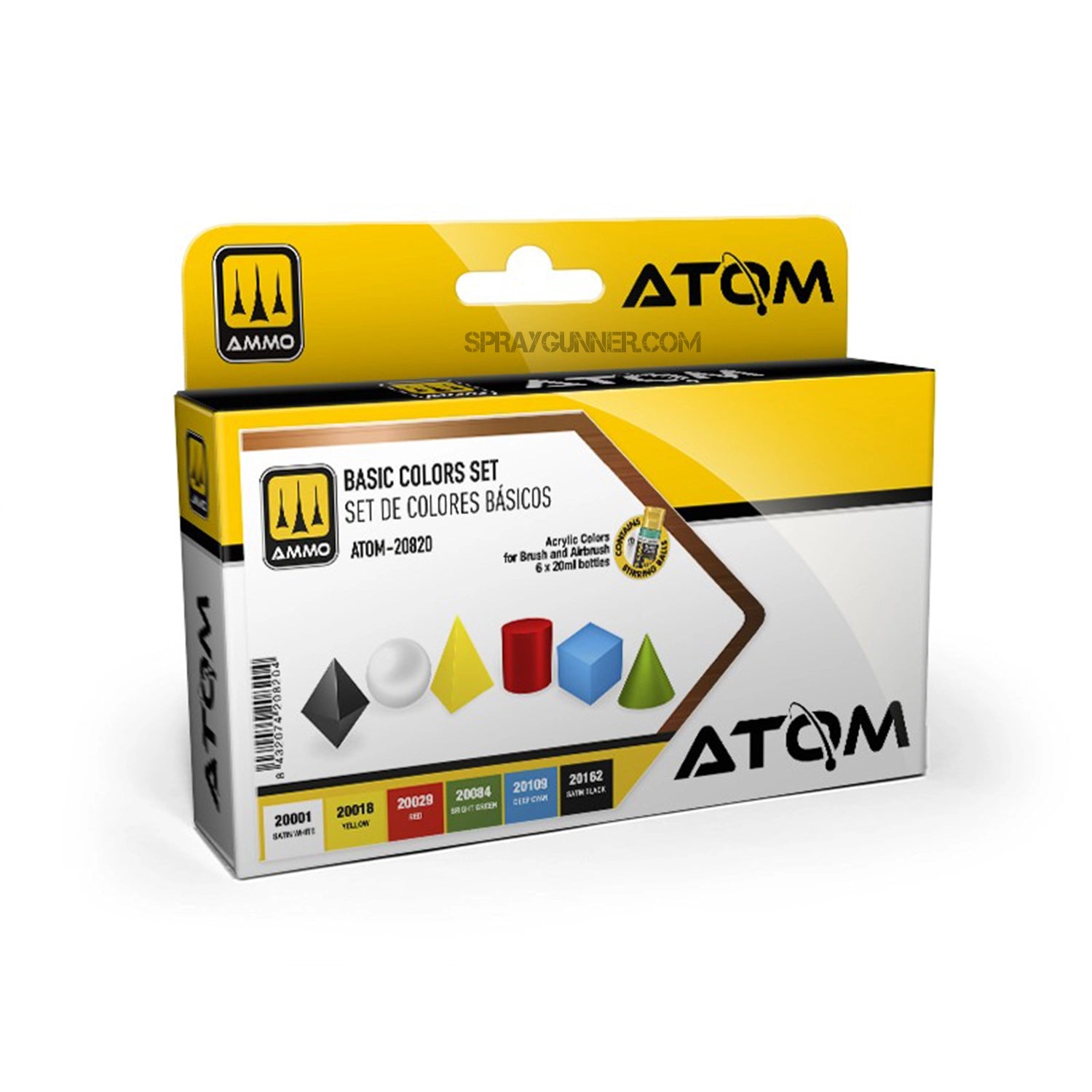 ATOM Basic Colors Set | Essential Paints for Model & Miniature Painting