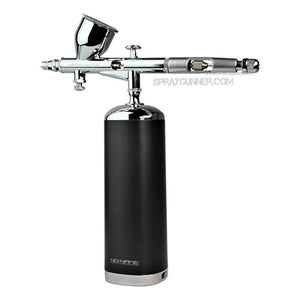 Adjustable pressure cordless airbrush kit with battery powered compressor