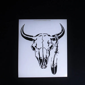 Air Shot Stencil: Cow Skull
