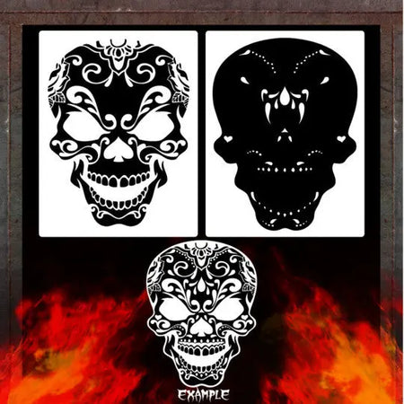 Skulls Stencil | Skull Patterns | Art, | Crafting |Art stencil