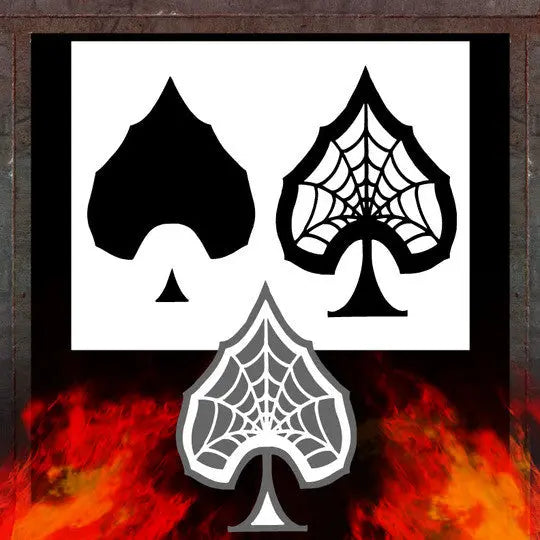 Air Shot Stencil: Web Spade - SprayGunner
