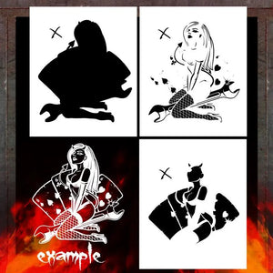 Air shot Stencil: Pin up girl 13 Air Shot