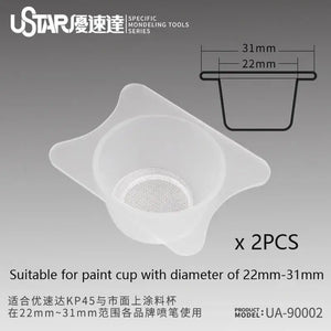 Airbrush Paint Filter Cups (set of 2) 22-31 mm size - SprayGunner