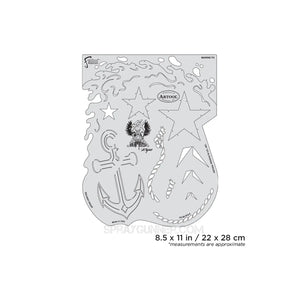 Artool Blasted FX Marine FXFreehand Airbrush Template by Ryan "Ryno" Templeton Artool