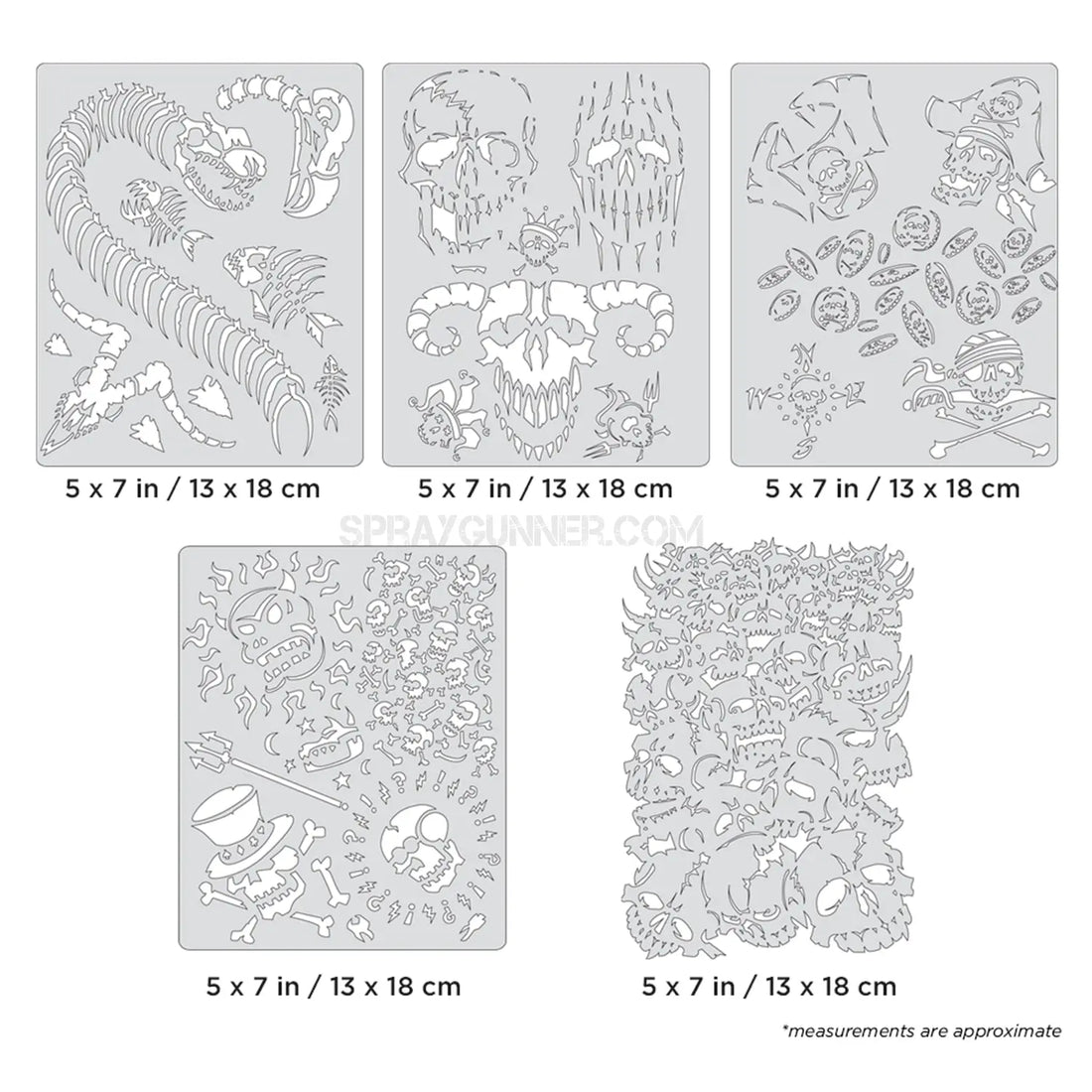 Artool Curse of Skullmaster Mini Series Set Freehand Airbrush Template by Craig Fraser Artool