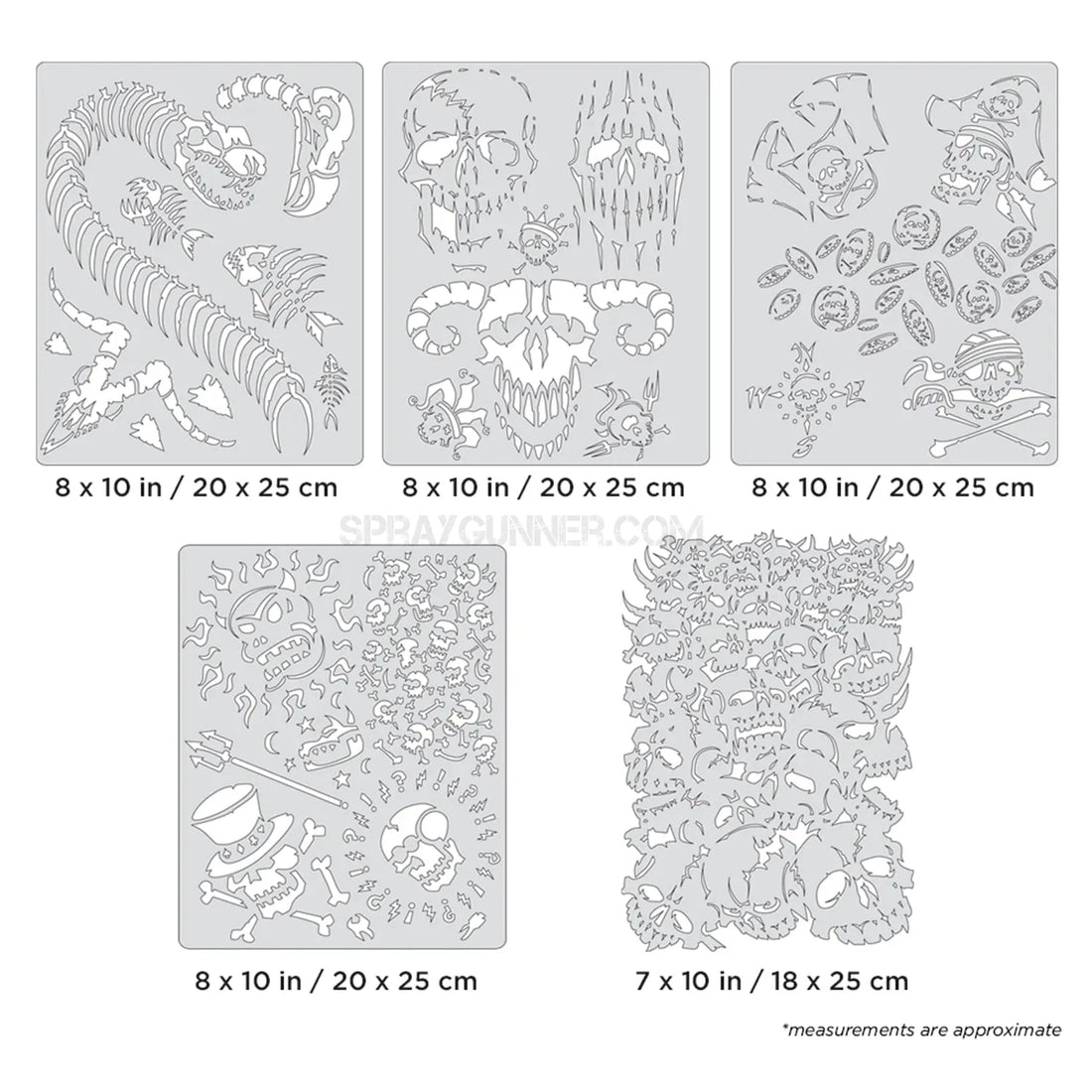 Artool Curse of Skullmaster Set Freehand Airbrush Template by Craig Fraser Artool