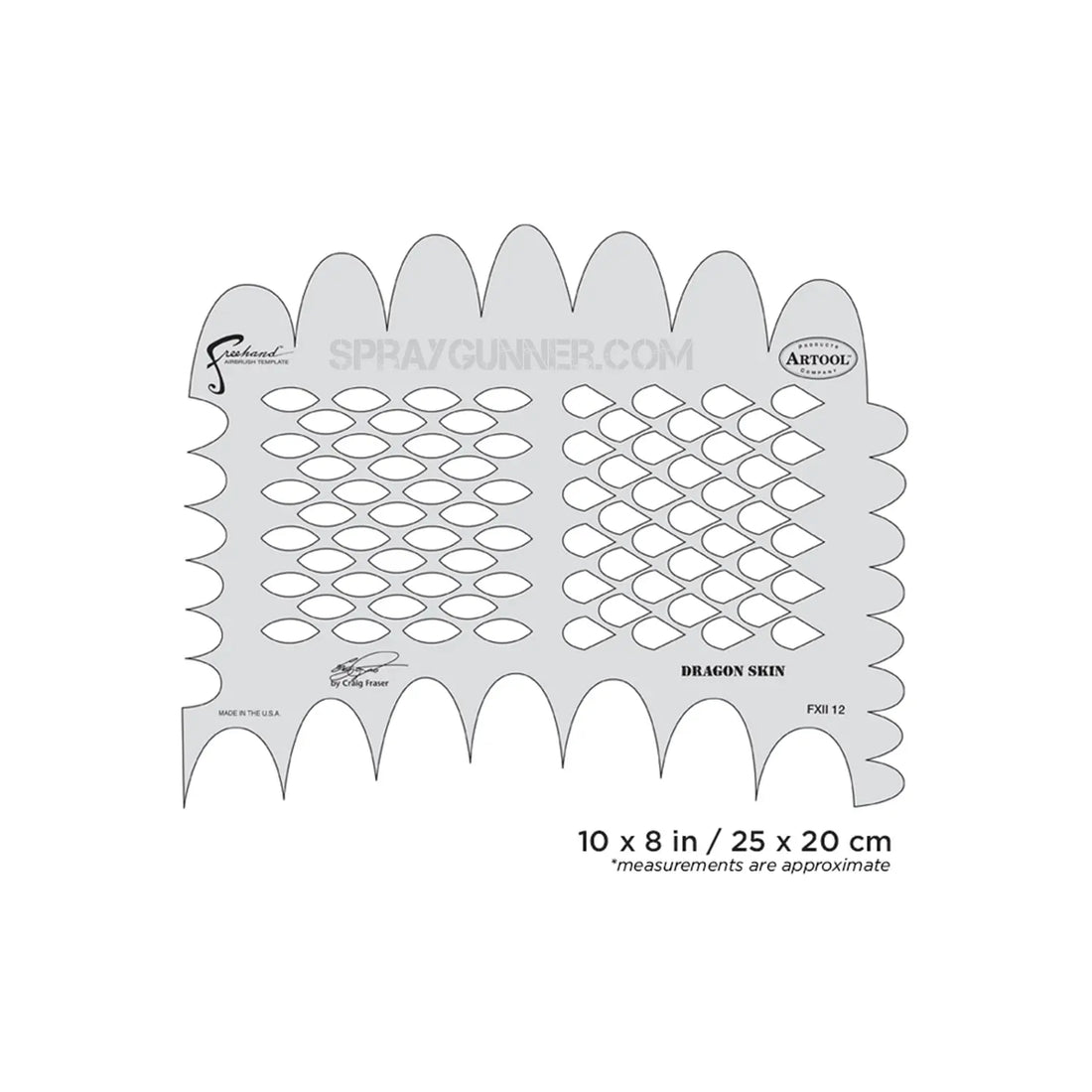Artool FX II Dragon Skin Freehand Airbrush Template by Craig Fraser Artool