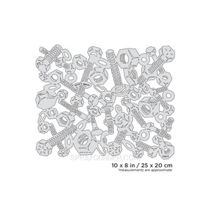 Artool FX II Nutz N' Boltz Freehand Airbrush Template by Craig Fraser Artool