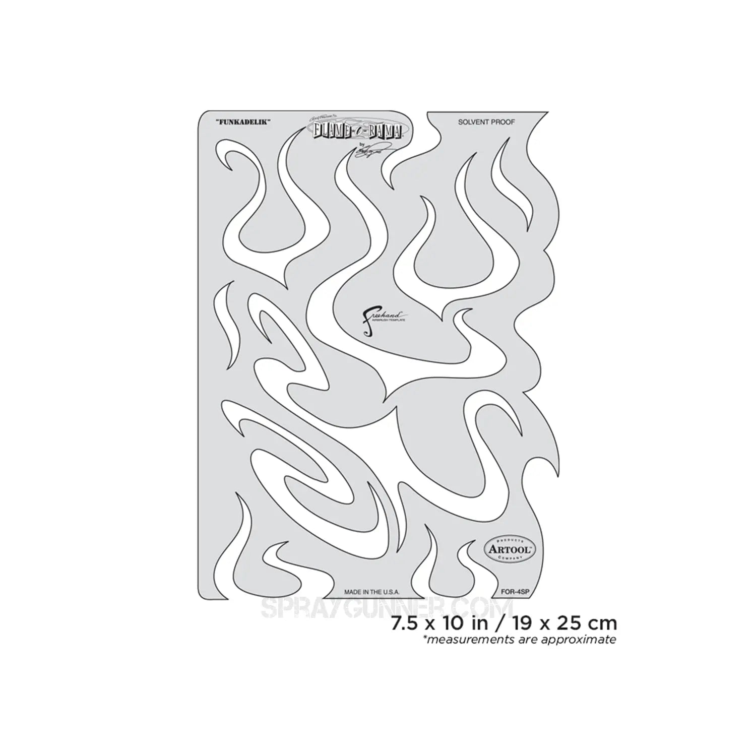 Airbrush Flame Template Large Flames Stencil Biker Fire Template