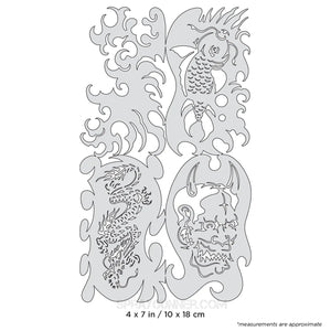 Artool Kanji Motto Nano Freehand Airbrush Template by Dennis Mathewson Artool