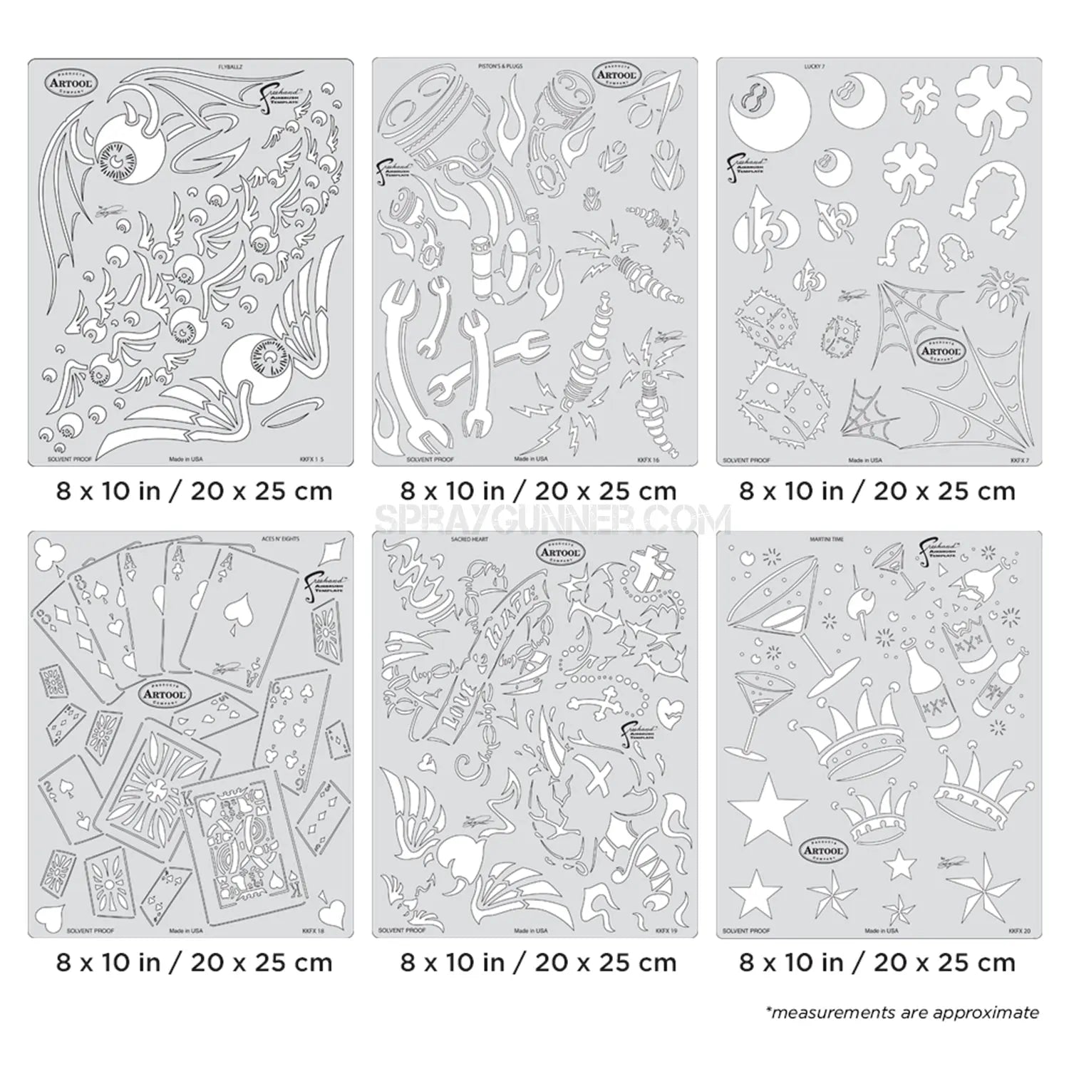 Artool Kustom Kulture Freehand Airbrush Template Set by Craig Fraser