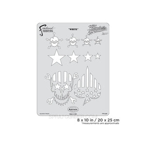 Artool Patriotica White Freehand Airbrush Template by Craig Fraser Artool