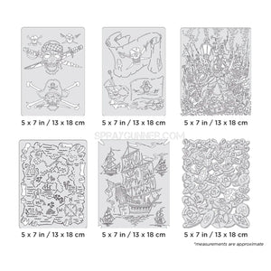 Artool Piracy Mini Series Set Freehand Airbrush Template by Craig Fraser Artool