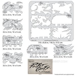 Artool PocketGraFX Freehand Airbrush Template Set by Scott MacKay Artool