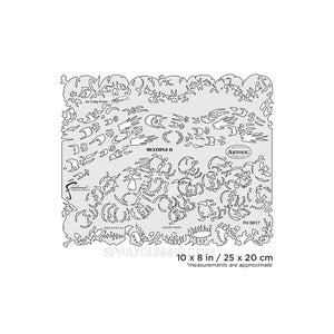 Artool Return of Skullmaster Multiple II Freehand Airbrush Template by Craig Fraser Artool