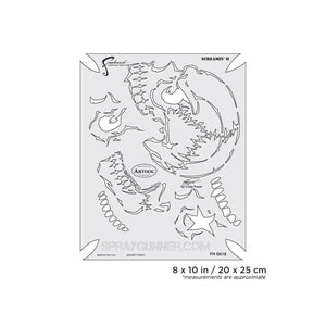 Artool Return of Skullmaster Screamin II Freehand Airbrush Template by Craig Fraser Artool