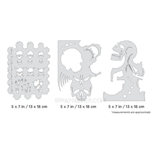 Artool Skullmaster Mini Series Set Freehand Airbrush Template by Craig Fraser Artool